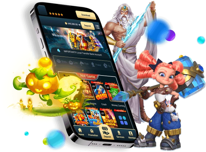Màn hình trò chơi bắn cá với đồ họa 3D sống động